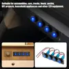 Cargador de Coche Accesorios de Modificación de Coche Botón de Interruptor Ojo de Gato de 4 Posiciones con Botón de Luz Cargador de Coche