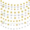 Fornecimento direto da fábrica flor de glitter Europeia e Americana Estrelas pentagonais douradas amor redondo papel decoração pendente de festa