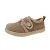 Zapatos de algodón con suela gruesa para mujer en stock, nuevo modelo de invierno 2026, versátiles con velcro, elegantes botas de nieve de felpa estilo Birkenstock