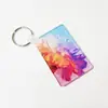 Transferência de Calor Acrílica Material Acrílico em Branco Placa Revestida de 4mm Placa de Cristal Transparente Chaveiro Transferência de Calor DIY