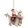 Adornos de Perro Pastor Mascota Papá Noel Árbol de Navidad Acrílico Decoración Plana Conmemorativa Regalo Navideño Xianghong