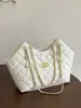 Bolso Tote de Viaje Estilo Chanel para Mujer, Gran Capacidad, Nuevo Modelo 2026, Bolso Grande con Cadena al Hombro, Estilo Relajado, Moderno
