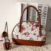Bolsa de Mão Quadrada Pequena de Nicho Nova 2025 Transfronteiriça para Mulheres, Bolsa Transversal Versátil Estilo Concha, Bolsa Transversal Estampada para Mulheres