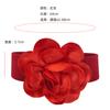 Nueva moda flor sello de cintura ancha cinturón de mujer de alta gama combinable con todo vestido decorativo cinturón de rendimiento de baile cinturón