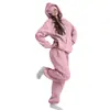 Moletom Casual Soltinho Feminino Europeu e Americano Outono e Inverno Novo Versátil Casual Simples Cor Lisa Máscara para Olhos Moletom de Manga Longa