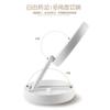 Espejo de Maquillaje Plegable Lámpara LED Espejo de Maquillaje Portátil de Doble Cara con Aumento Espejo con Luz Complementaria Recargable de Escritorio para el Hogar