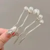 Grampo de Cabelo em Forma de U com Pérolas para Mulheres 2025 Novo Estilo Ferramenta de Penteado Grampo de Cabelo Acessório de Cabelo de Alta Qualidade Pente Estilo Chinês Grampo de Cabelo Adorno de Cabeça