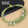 Hengmeihe clase A cheongsam hebilla de cola larga borla de cuentas de jade hebilla botón tejido a mano accesorios decorativos Hanfu