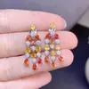 Aretes de Zafiro de Color Natural Puro Aretes de Zafiro de Color Natural Puro Grado 5A Tamaño de Gema 3*4mm