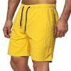 Calças de banho casuais masculinas curtas de verão, shorts de secagem rápida, calças de praia, calças de cor sólida