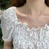 Collar de Perlas con Mariposa Dulce y Etéreo para Mujer ~ Cadena de Clavícula de Perla de Cristal con Temática de Bosque Estilo Ins Joyería