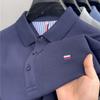 Camisa POLO de Comércio Exterior Transfronteiriço Verão Masculino de Manga Curta Novo Casual de Meia-idade e Jovem Negócios Casual High-end Bordado Lapp T-shirt