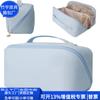 Bolsa de aseo de cuero RPET transfronteriza, bolsa de cosméticos de viaje de cuero RPET, bolsa de almacenamiento tipo acordeón, fábrica de personalización