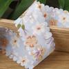 Lazo de Cinta Estampada con Dientes de Flor de Ciruelo de Doble Cara DIY Accesorios para el Cabello Ropa Sombrero de Paja Regalo Decoración de Flores Cinturón de Encaje