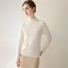 ¡Estilo elegante y maduro! Suéter de cachemira de una sola pieza sin costuras con cuello redondo para mujer, suéter base de punto adelgazante para otoño e invierno