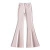 Calça boca de sino feminina sexy de cintura média-baixa com levantamento de quadril estilo 'Hot Girl' americana, outono e inverno 2023, nova, justa, com stretch, casual, perna larga