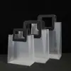 Bolsa de Regalo de PP Mate Plástico Transparente Bolso de Mano Navideño Bolsa para Empaquetar Regalos de Cumpleaños Bolsa para Regalo de Boda
