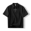Chamarra tipo polo de algodón burbuja, manga corta, cuello polo de alta textura 3D, ligera, impermeable, transpirable, secado rápido T 12028