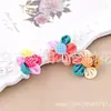 Accesorios de flores hechas a mano estilo coreano para manualidades, juguete para el hogar, material para bufandas y ropa, flor de cinco pétalos de cuatro colores