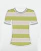 Processamento personalizado liso tecido listrado primavera e verão camiseta respirável confortável tecido listrado micro-elástico malha tecido