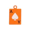 Pintado Creativo Agujero para Colgar Mini Aleación DIY Accesorios de Joyería Colgante un Colgante de Carta de Póker Llavero Colgante de Bolsa Venta al por Mayor