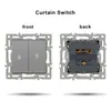 Tipo 82 Eu Estándar Europeo Estilo Alemán Panel de Vidrio Gris Interruptor Enchufe Componente Funcional Tipo C Carga Combinación