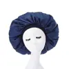 Gorro de Dormir Personalizado Transfronterizo de Amazon, Gorro Redondo de Satén Extra Grande con Ala Ancha, Gorro de Tejido de Punto de Satén para Mujer de Alta Elasticidad