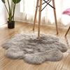 Alfombra de felpa blanca estilo europeo para sala de estar, con forma de flor de ciruelo, para invierno, para dormitorio, mesita de noche, de lana sintética
