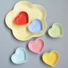 Plato Pequeño para Salsa Cerámica Postre Bol Pequeño Material Resistente a Altas Temperaturas Plato Molde para Hornear Forma de Corazón Pequeño Plato de Corazón