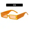 Moda Europeia e Americana Novos Óculos de Sol de Personalidade Armação Pequena Haste Larga Moderno Óculos de Sol para Fotografia de Rua Óculos de Sol Engraçados Transfronteiriços