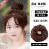 Coque Flor de Peruca Anel de Cabelo Natural Cabeça de Bola Tira de Cabelo Cabelo Curto Corda Feminina 2023 Novo Rabo de Cavalo Baixo Acessórios de Cabelo