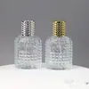 Frasco de Perfume com Relevo de Diamante Padrão Losango Doce Vidro Espessado Decantador com Spray Frasco de Perfume Preto com Laço e Listras Verticais de Diamante