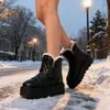 Botas de Neve da Moda para Mulheres, Novas Botas Curtas com Solado Grosso Inverno 2026, Sapatos Grandes de Algodão do Nordeste para Mulheres, Botas Martin Acolchoadas com Lã e Espessadas
