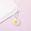 Llavero de Girasol con Flores de Resina en Colores Caramelo, Accesorio Pequeño Colgante para Mochila DIY, Venta al por Mayor desde el Fabricante