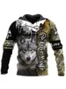 Moletom 3D Transfronteiriço da Moda e Popular, Moletom Masculino Cool com Estampa Viking, Moletom Masculino de Rua para Outono e Inverno