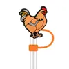 Venta directa del fabricante: Tapas Decorativas Personalizadas para Popotes para Gallos, Gallinas y Pollitos Mascotas, Tapas Desmontables de Goma Suave Universales de 10 mm para Popotes
