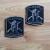 Fuente de Calor Calavera de la Muerte Bordado Brazalete de Velcro Militar Guerra Bordado Brazalete