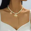 Collar con Colgante de Estrella de Amor Exquisito y Elegante con Borla Transfronterizo, Adecuado para Fiestas de Cumpleaños de Niñas y Regalos de Banquete