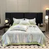 Novo Estilo Colcha de Verão em Tencel Lavado Conjunto de Quatro Peças, Colcha de Verão de Seda Fresca, Colcha de Ar Condicionado, Colcha Fina de Presente de Verão, Dropshipping