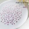 Pedras de Strass Irregulares para Nail Art de Fundo Plano, Verde Claro, Rosa, Verde, Azul Claro Cristal de Vidro Decorações de Unha, Diamantes, 100 Peças