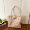 Bolso de hombro cruzado de gran capacidad estilo coreano para el día a día, nuevo bolso tote tejido 2026, bolso simple de un solo hombro para madre e hija