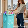 Bolsas de Basura Plegables Resistentes al Desgaste Compuestas Impermeables a Prueba de Fugas Empalmables para Exteriores Transfronterizas para Camping, Picnic, Hoteles y Cocinas Domésticas