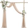 Decoración de fiesta de boda con cortinas de gasa perlada de chifón transfronteriza de Amazon, decoración de diseño de fondo para festival de boda