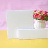 Caja en blanco de 211-220 mm, venta al por mayor, cartón blanco, plana, plegable, doble, impresión, embalaje blanco