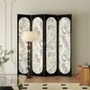 Biombo estilo americano, retro y lujoso, para divisiones de ambientes en salas de estar, recibidores, hogares, hoteles, oficinas y dormitorios; plegable y móvil