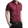 Camisa de Verano Nueva Transfronteriza 2020 para Hombre Casual Coreana Atractiva Versátil Ropa de Trabajo Manga Corta Camisa de Algodón Puro