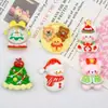 Acessórios de resina de Natal, cola creme DIY para capas de celular, presilhas de cabelo, boneco de neve de desenho animado, urso, árvore de Natal e ímãs de geladeira