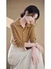 Elegante Suéter de Punto de Manga Larga con Cuello Polo para Mujeres de Tallas Grandes, Ropa Exterior Estilo Francés Adelgazante, Suéter Básico