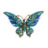 Broche de mariposa con diamantes de imitación estilo vintage europeo y americano, broche de insecto animal de cristal a la moda para mujer, abrigo que combina con todo, ramillete