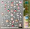 Pegatinas para Uñas Cuadros Corazón Transfronterizos, Lote Mixto Auto-Seleccionado, Pegatinas para Uñas DIY Estilo Chica Picante 3D, Modelo SL